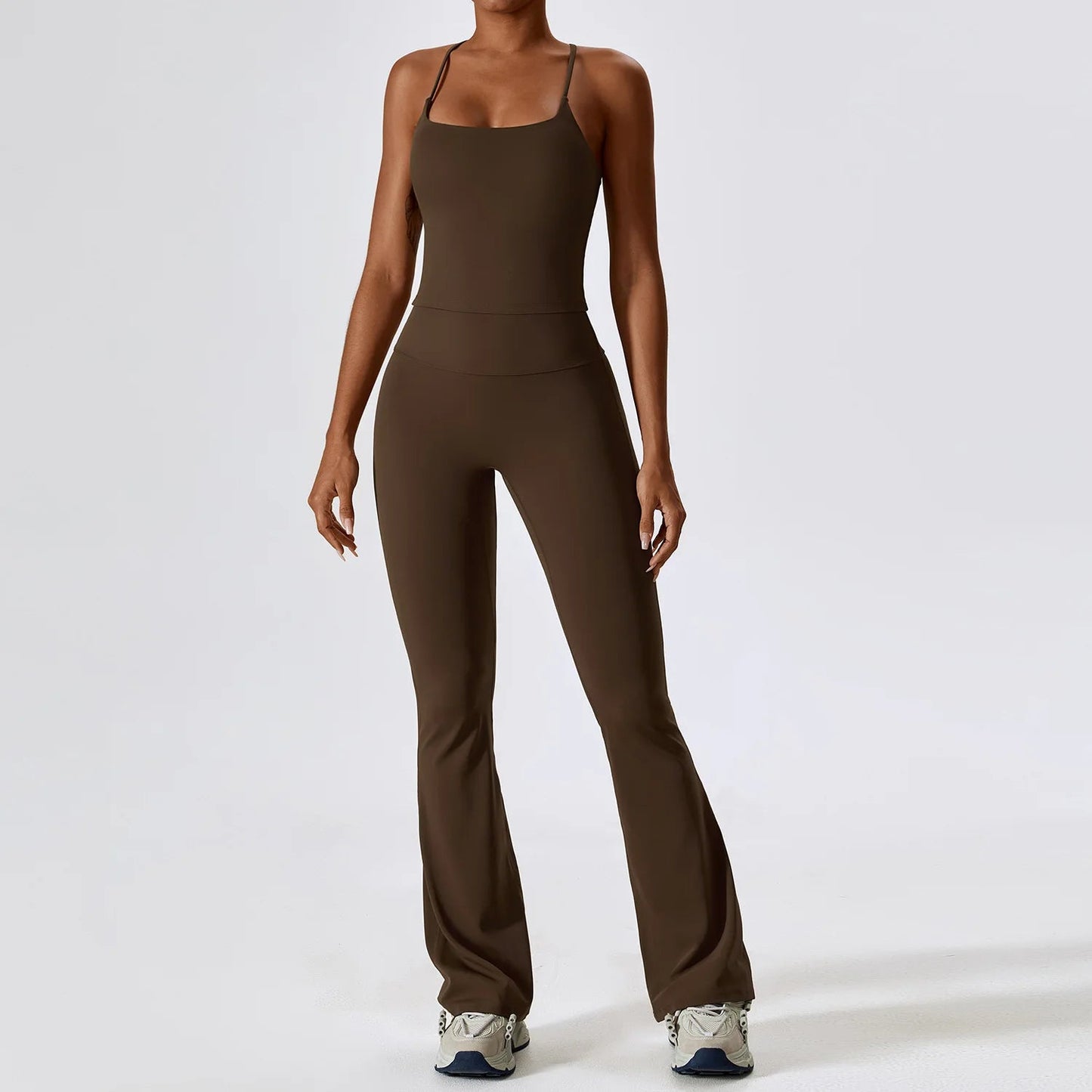 Vrouwen Flared Yoga Set voor Comfortabele Workouts