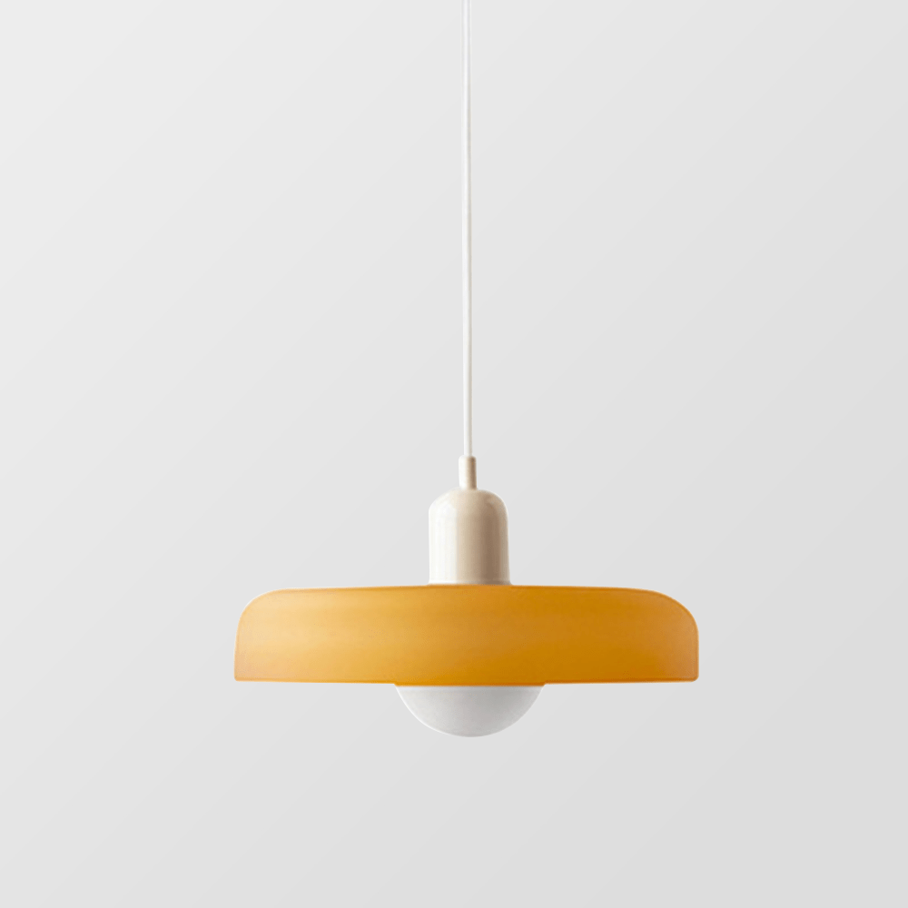 Kleurrijke hanglamp van glas-in-lood met modern design