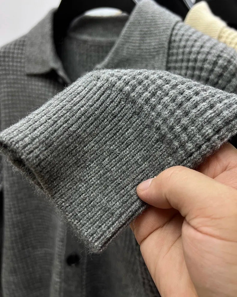 Trendy gebreid vest voor heren in Koreaanse stijl