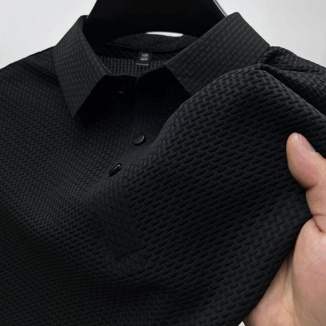 Heren Zijde Polo Anti-Kreuk voor Warm Weer