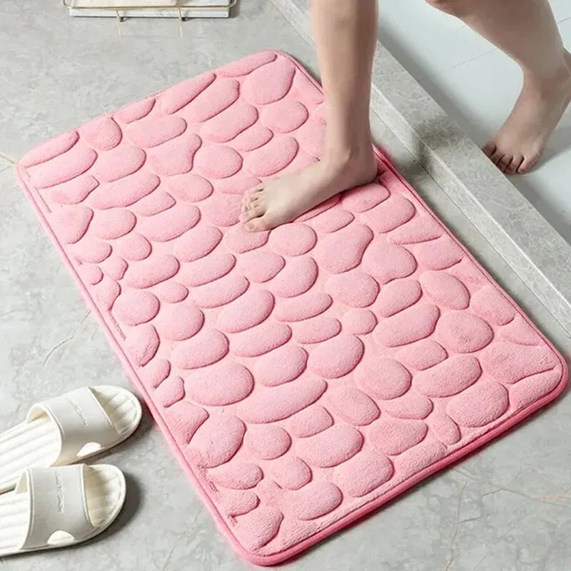 Fluwelen Antislip Vloermat met Cobblestone Design