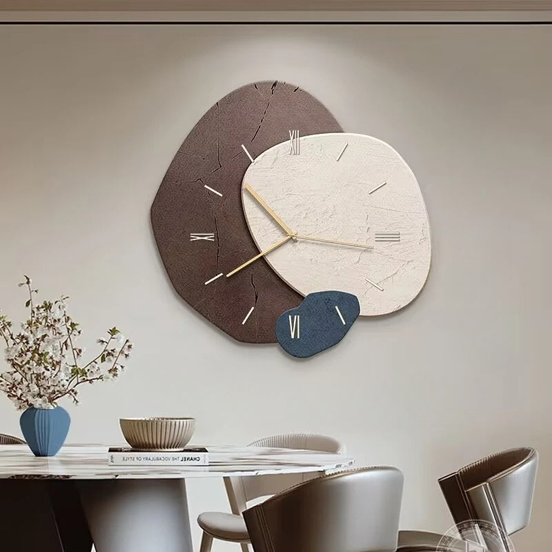 Moderne Decoratieve Wandklok van Natuurlijk Hout met Stille Mechanisme