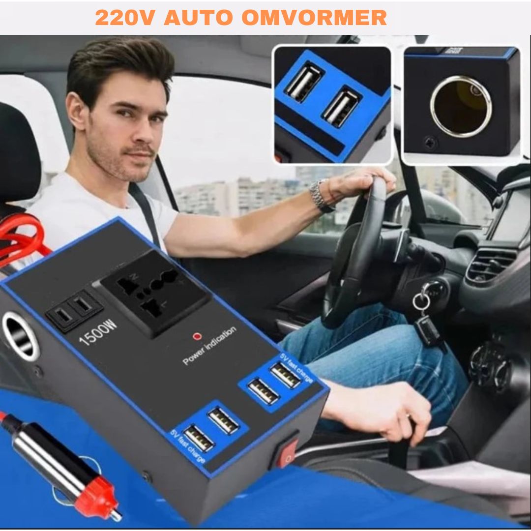 1500W Auto Inverter - Powerful Performance - Safe Charging - Versatile Usage