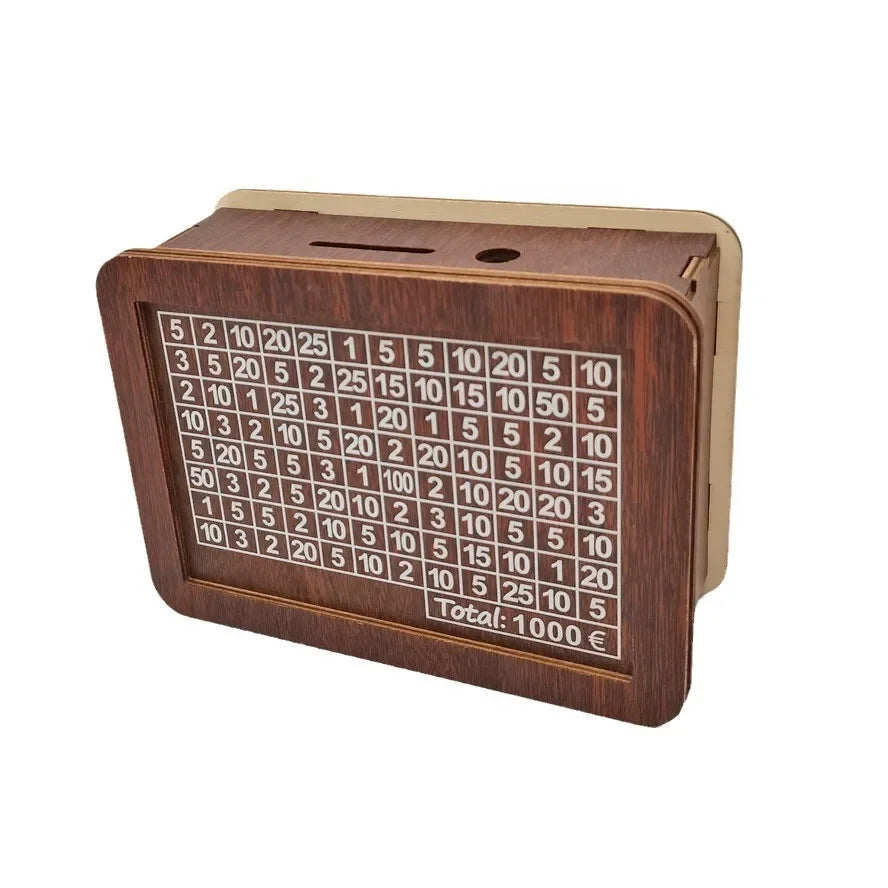 Houten Spaarbox met Doelen en Telgereedschap – Duurzaam en Educatief