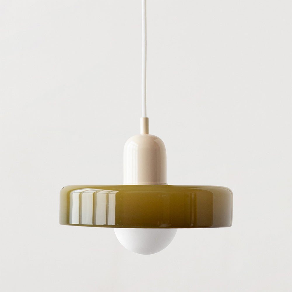 Kleurrijke hanglamp van glas-in-lood met modern design