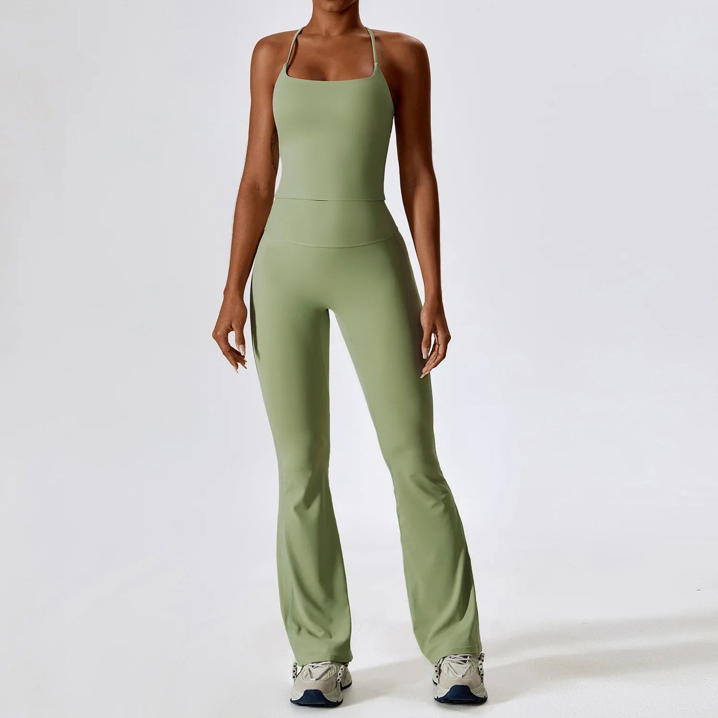 Vrouwen Flared Yoga Set voor Comfortabele Workouts