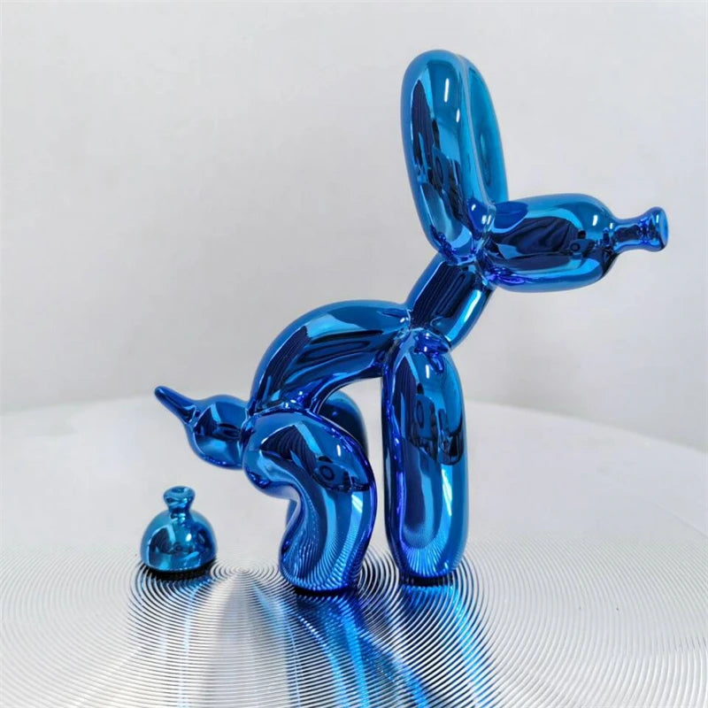 Speelse Hars Ballonhond Beelddecoratie