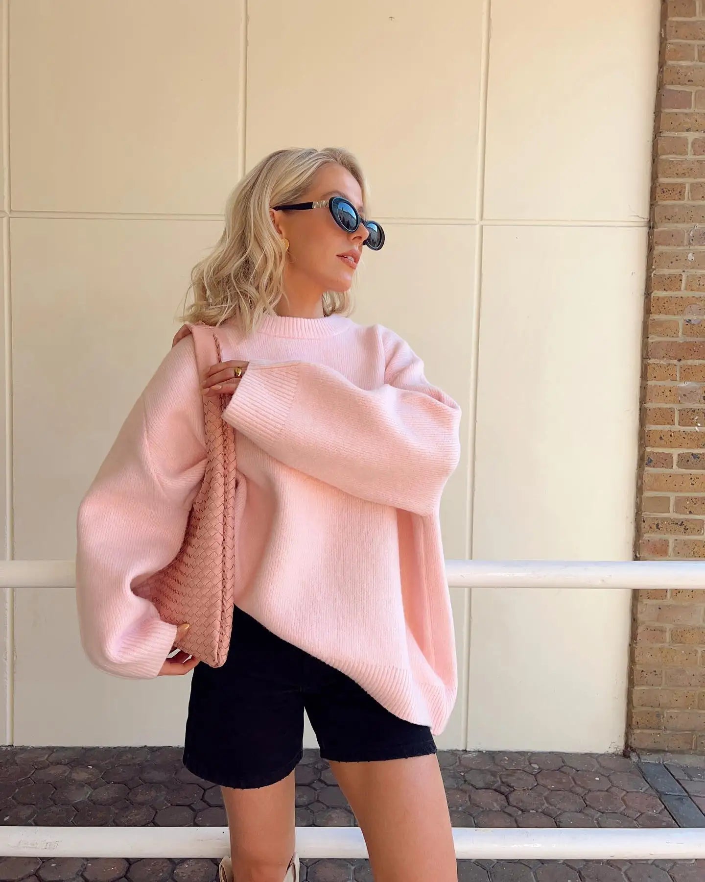 Warme gebreide dames sweater voor stijl en comfort