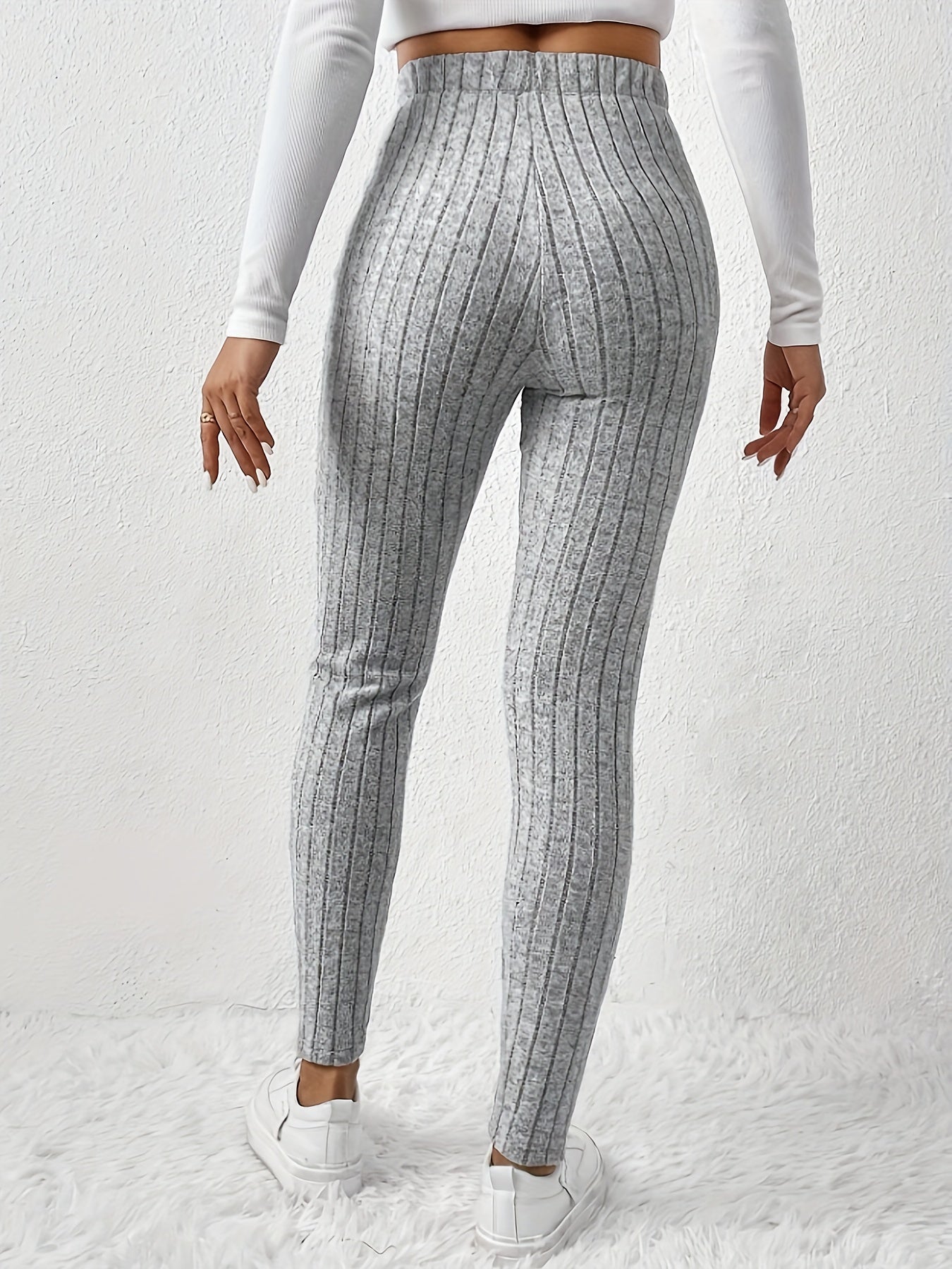 Elegante Ribgebreide Legging voor Dames – Comfortabel en Stijlvol