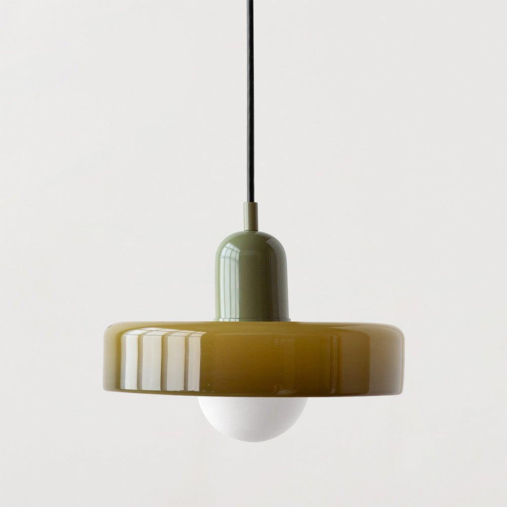 Kleurrijke hanglamp van glas-in-lood met modern design