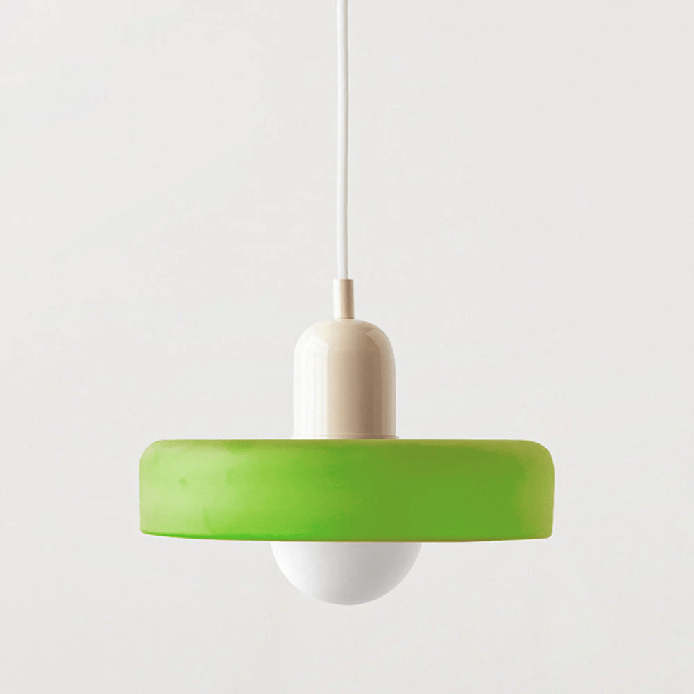 Kleurrijke hanglamp van glas-in-lood met modern design