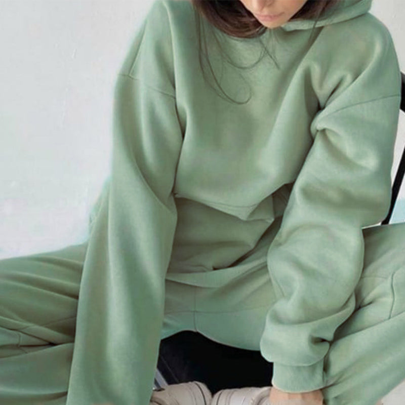 Comfortabel 2-delig Hoodie en Joggingbroek Set