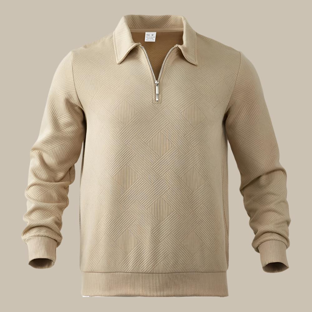 Casual Zipper Polo Trui voor Heren - Comfortabel en Stijlvol