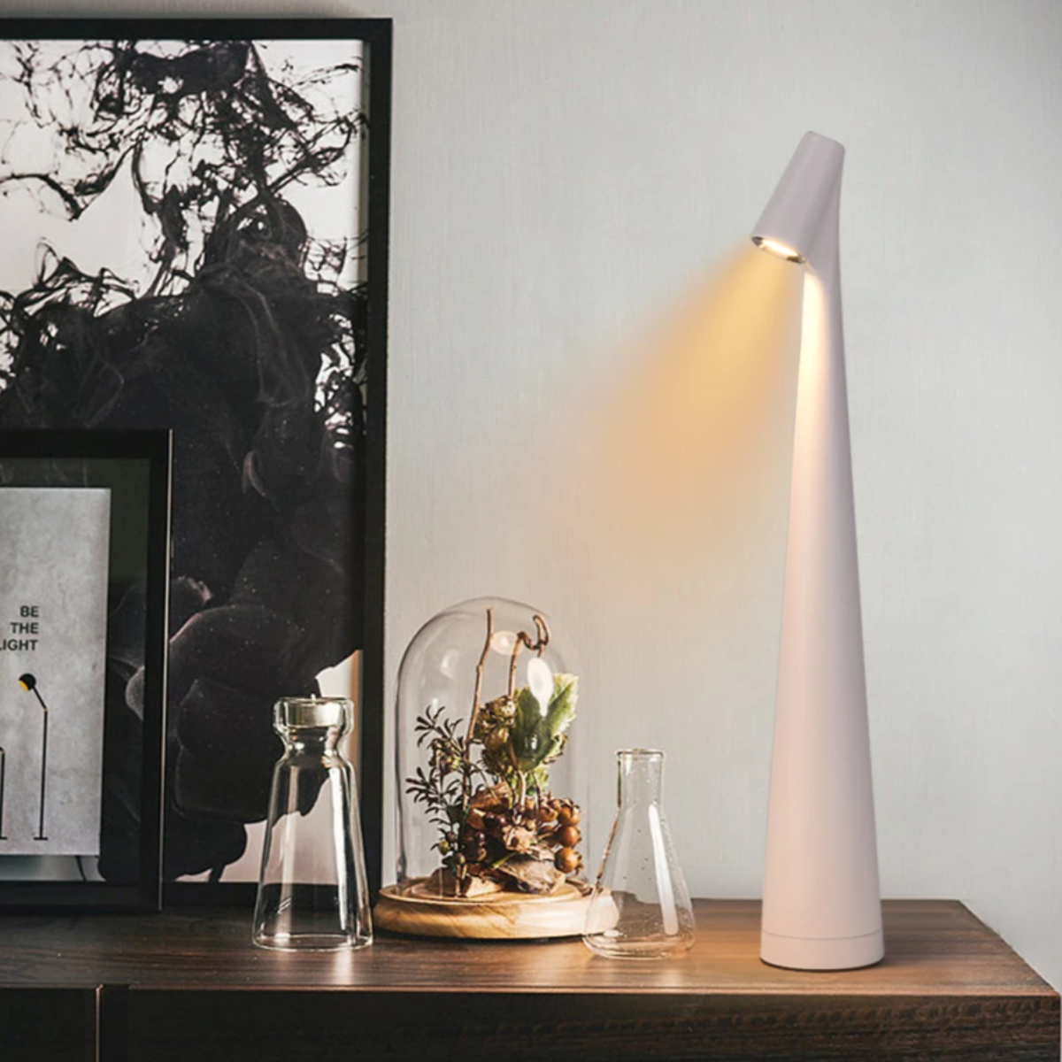 Draagbare Bureaulamp met Warm Licht en Lange Batterijduur