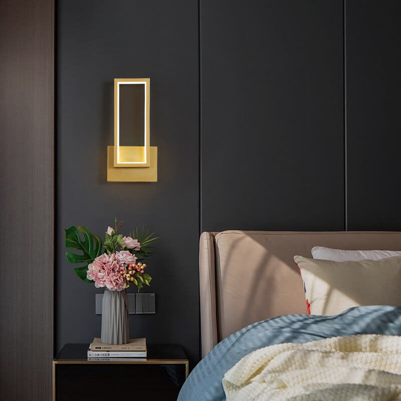 Moderne Gouden LED Wandlamp - Stijlvolle Verlichting voor Woonkamer, Slaapkamer & Hal