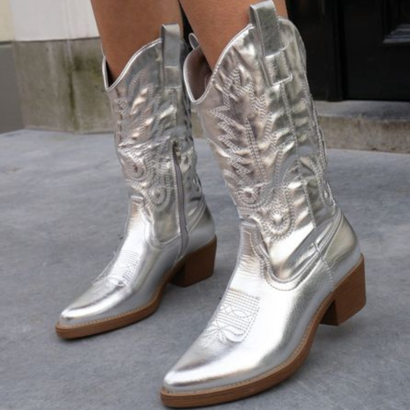 Stijlvolle metallic cowboylaarzen voor elke gelegenheid