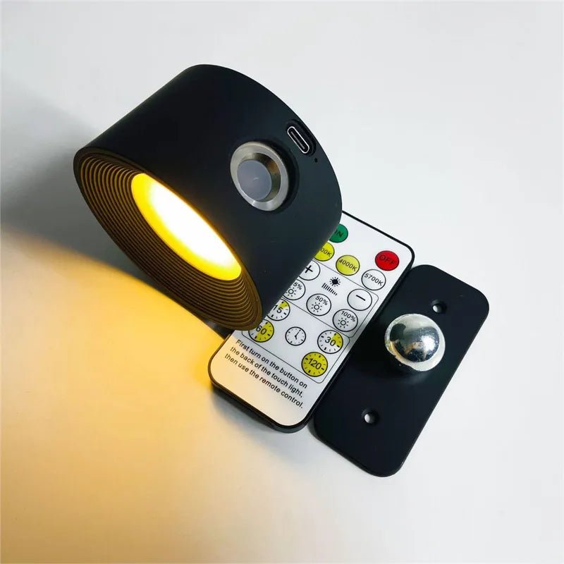 Draadloze Dimbare Wandlamp met 360° Rotatie