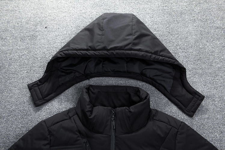 Trendy warme winterjas voor heren met uitneembare capuchon