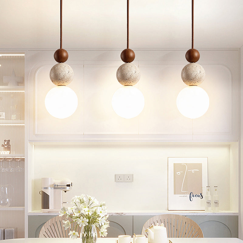 Moderne Travertine Hanglamp - Minimalistisch Design voor Woonkamer & Eetkamer