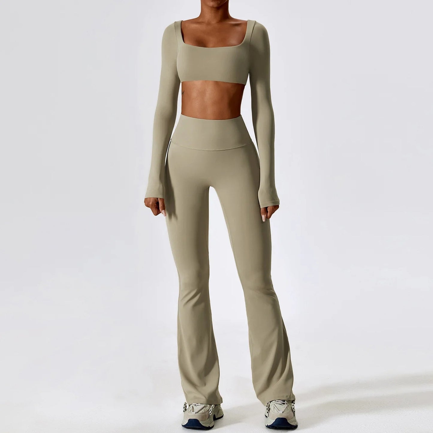 Vrouwen Flared Yoga Set voor Comfortabele Workouts