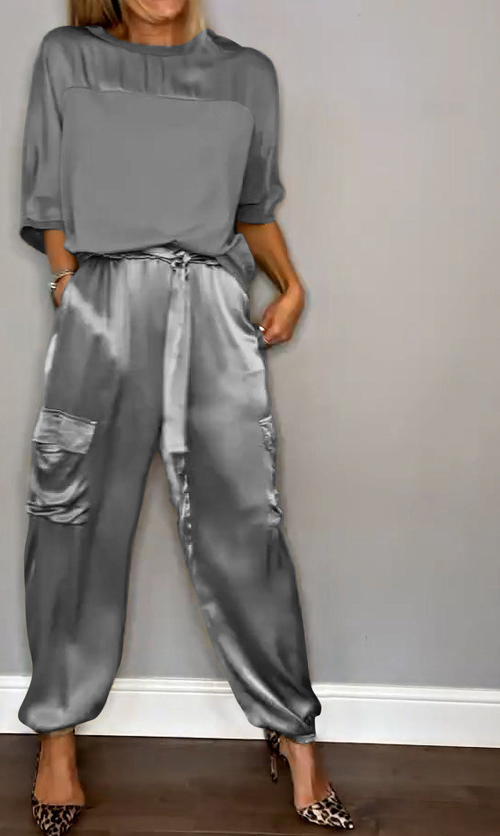 Trendy satijnen dames set voor elegante outfits