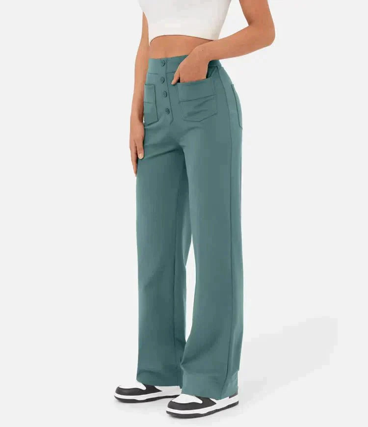 Hoge Taille Elastische Casual Broek voor Dames