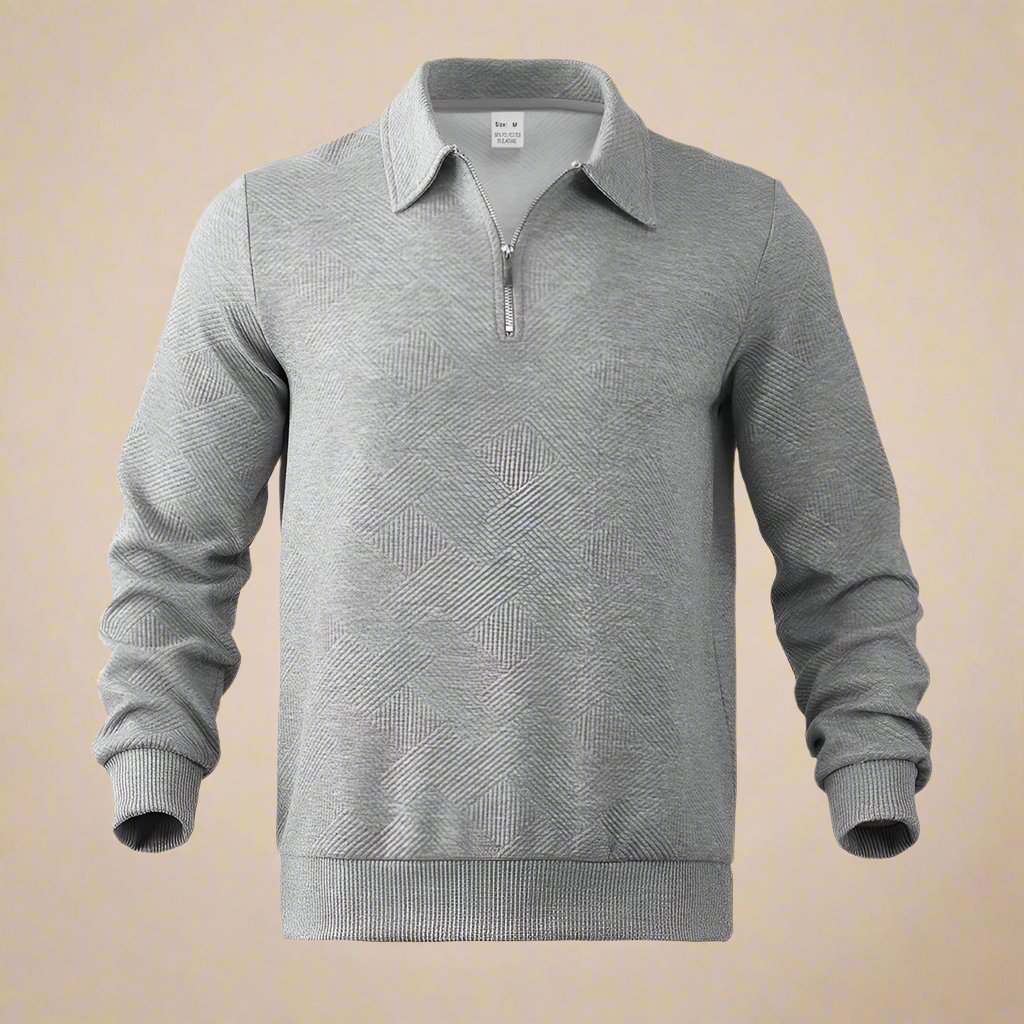 Casual Zipper Polo Trui voor Heren - Comfortabel en Stijlvol
