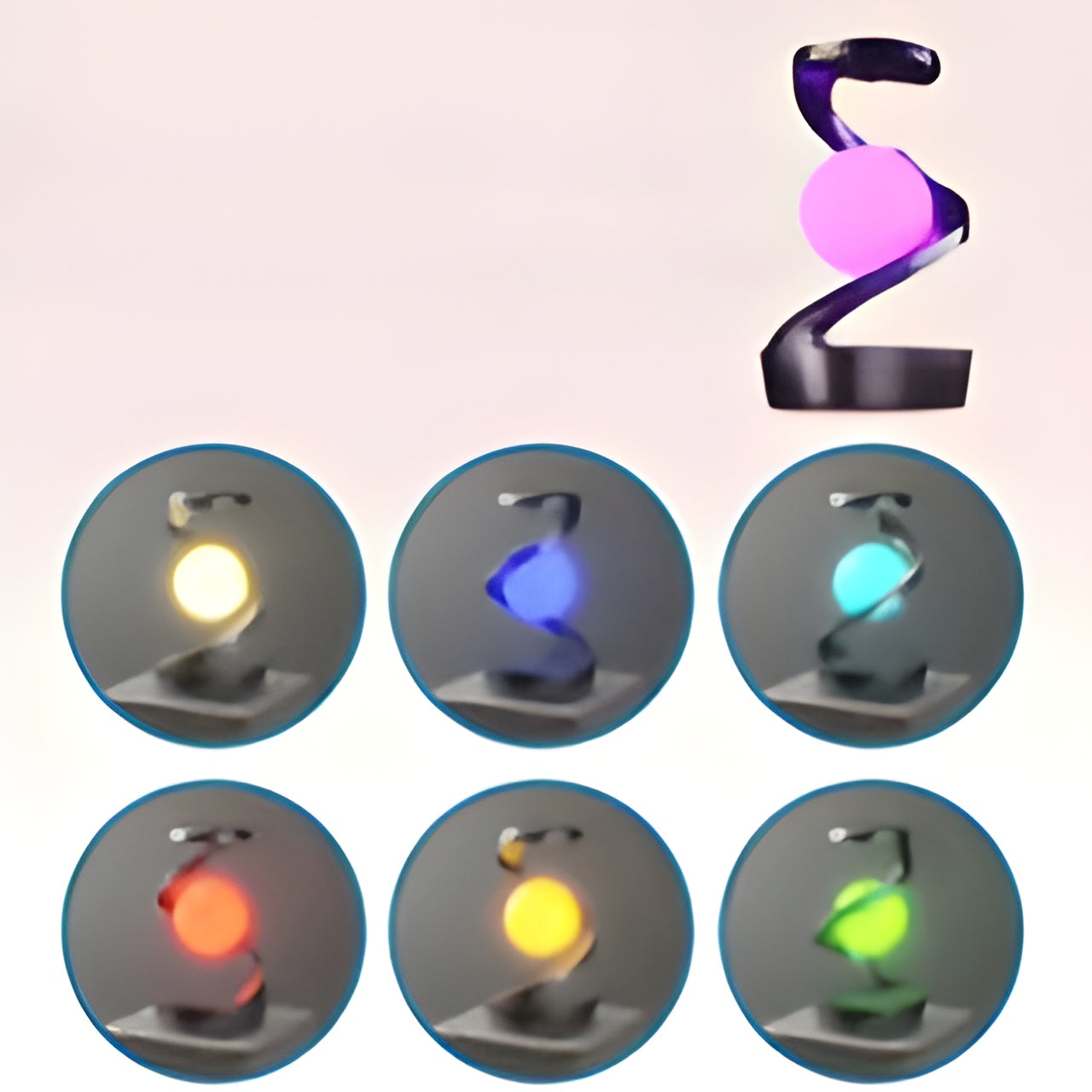 Drijvende lamp met draaibaar LED-licht en draadloze oplader
