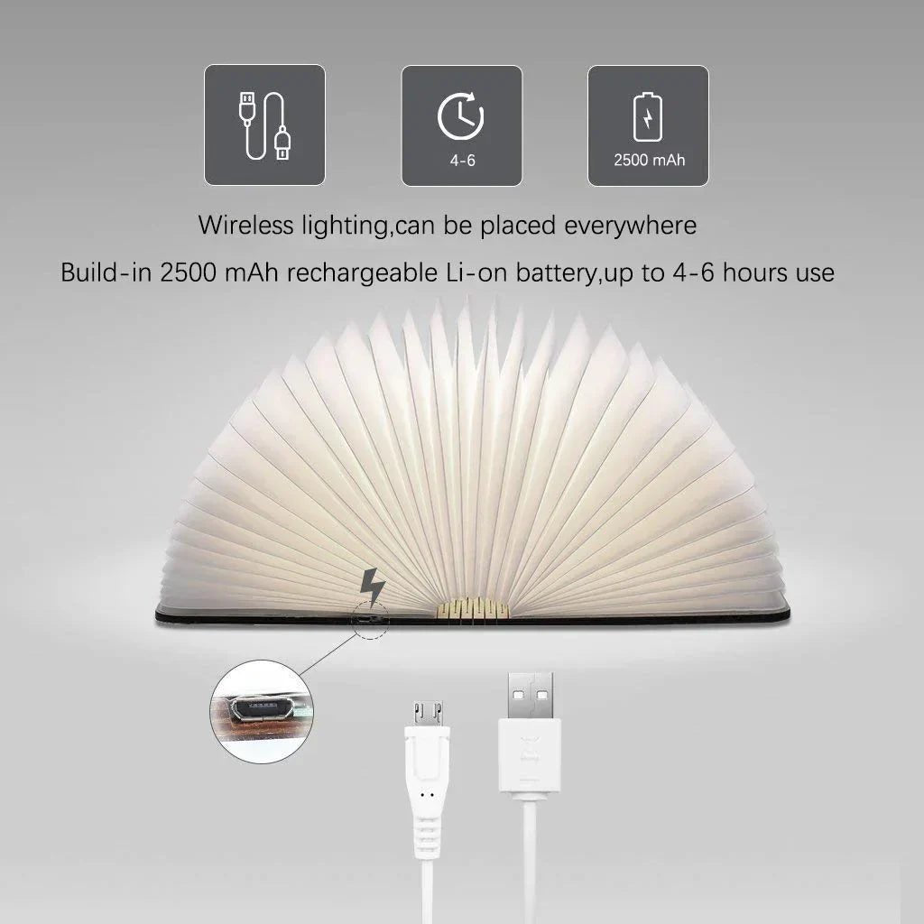 Magische boekenlamp met LED verlichting