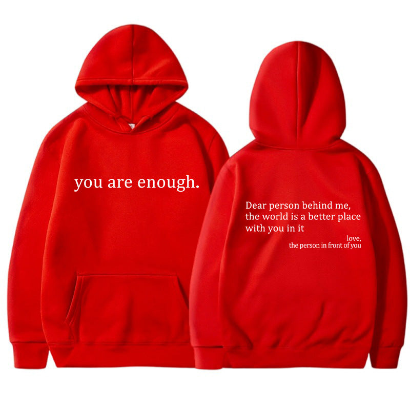 Jij Bent Genoeg - Unisex Hoodie voor Positiviteit