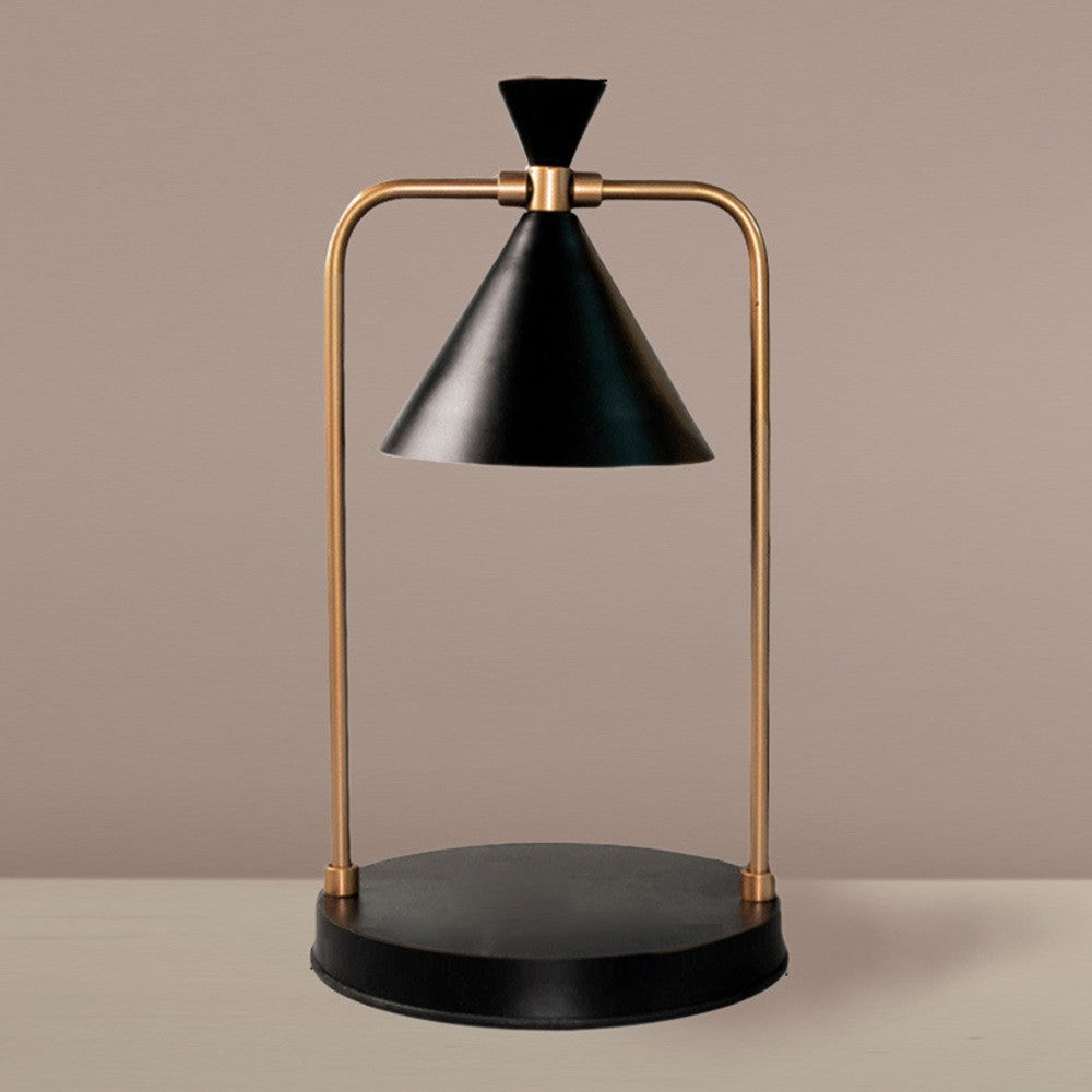Retro Kegelvormige Kaarsverwarmer met Stalen Basis - Veilig & Stijlvol Interieurdecoratie
