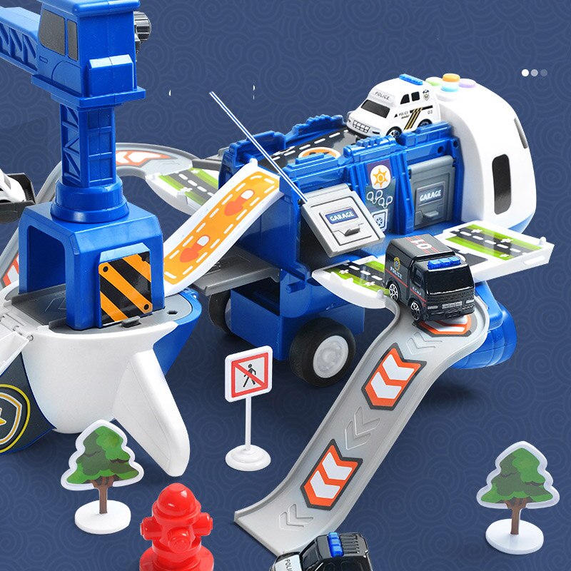 Adventure Plane Playset for Kids - Includes Large Plane and 6 Mini Construction Vehicles