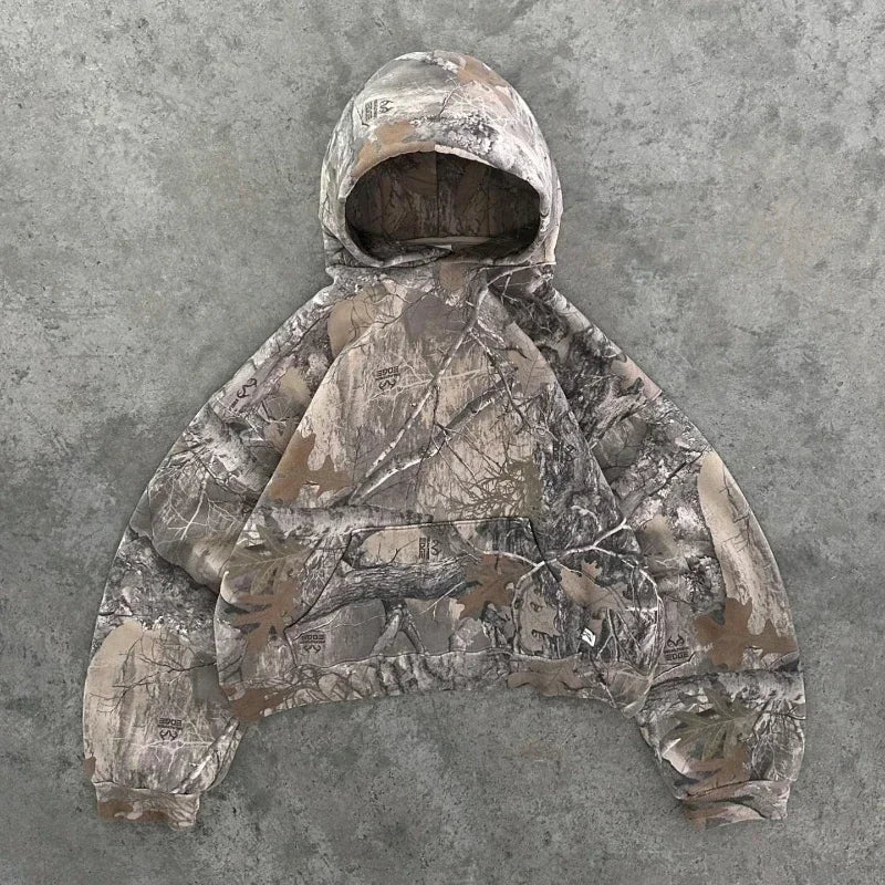 Casual oversized trainingspak voor heren met camouflagepatroon