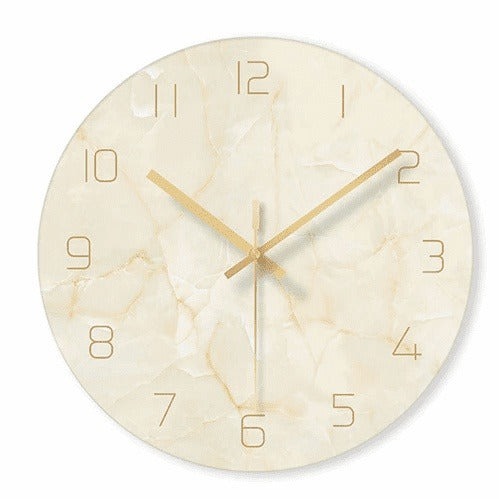 Luxe marmeren wandklok voor tijdloze elegantie