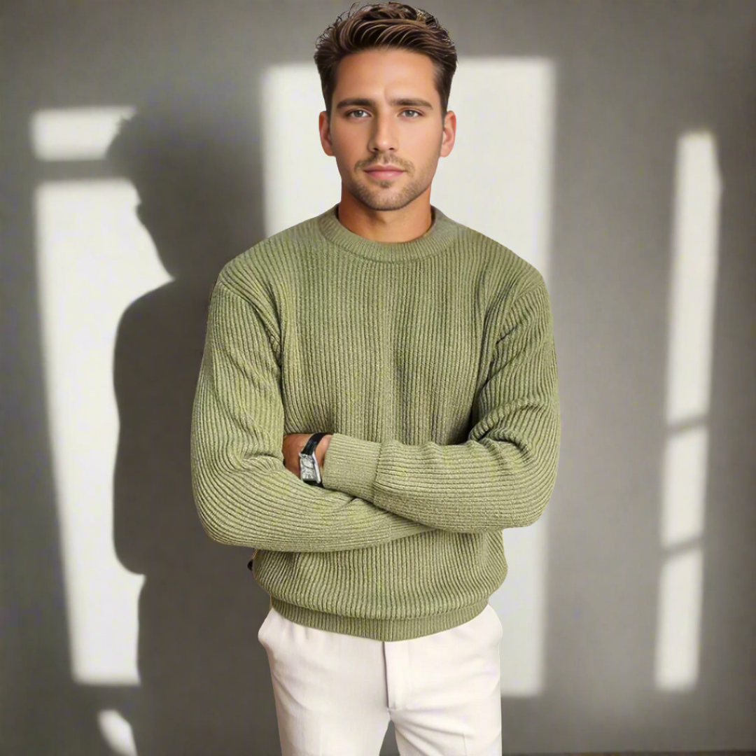 Premium Gebreide Sweater voor Stijlvolle Mannen | Comfortabele Woltrui