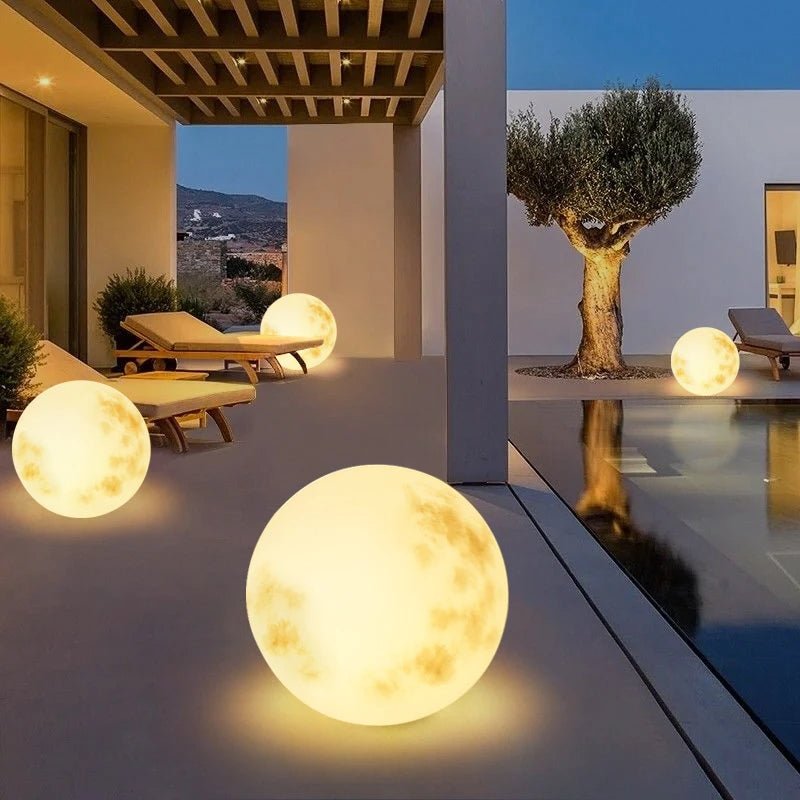 Maanvormige Tuinlamp | Sfeervolle LED Buitenverlichting