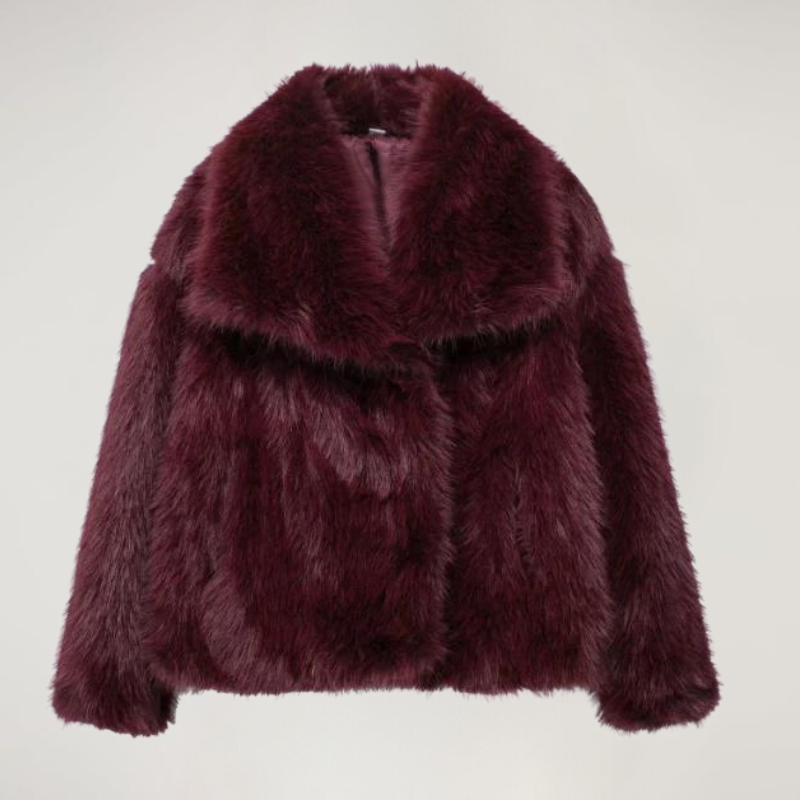 Luxe Nep Bont Jas voor Comfort en Stijl