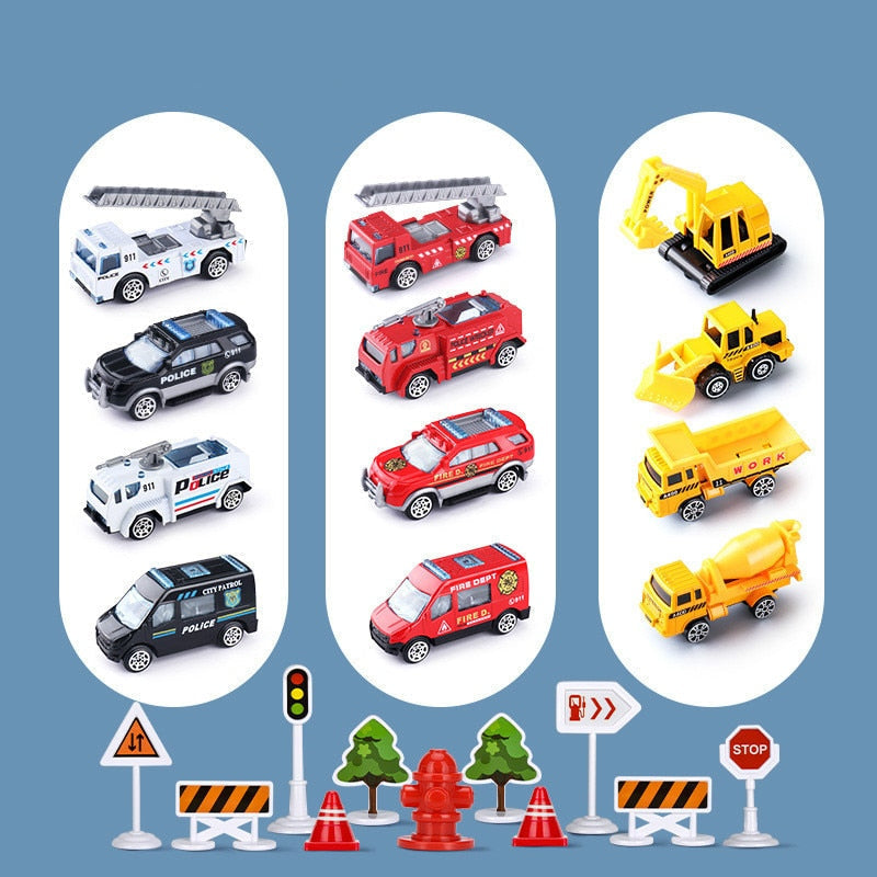 Adventure Plane Playset for Kids - Includes Large Plane and 6 Mini Construction Vehicles