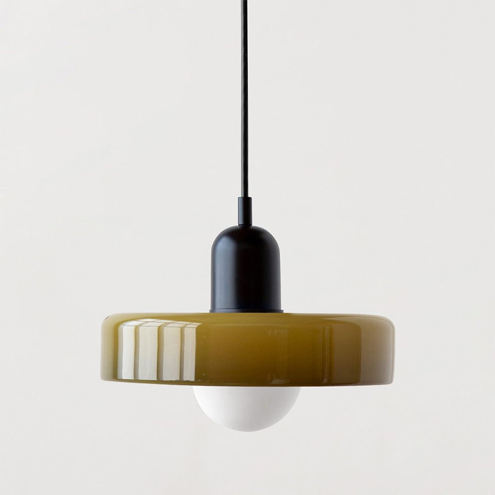 Kleurrijke hanglamp van glas-in-lood met modern design