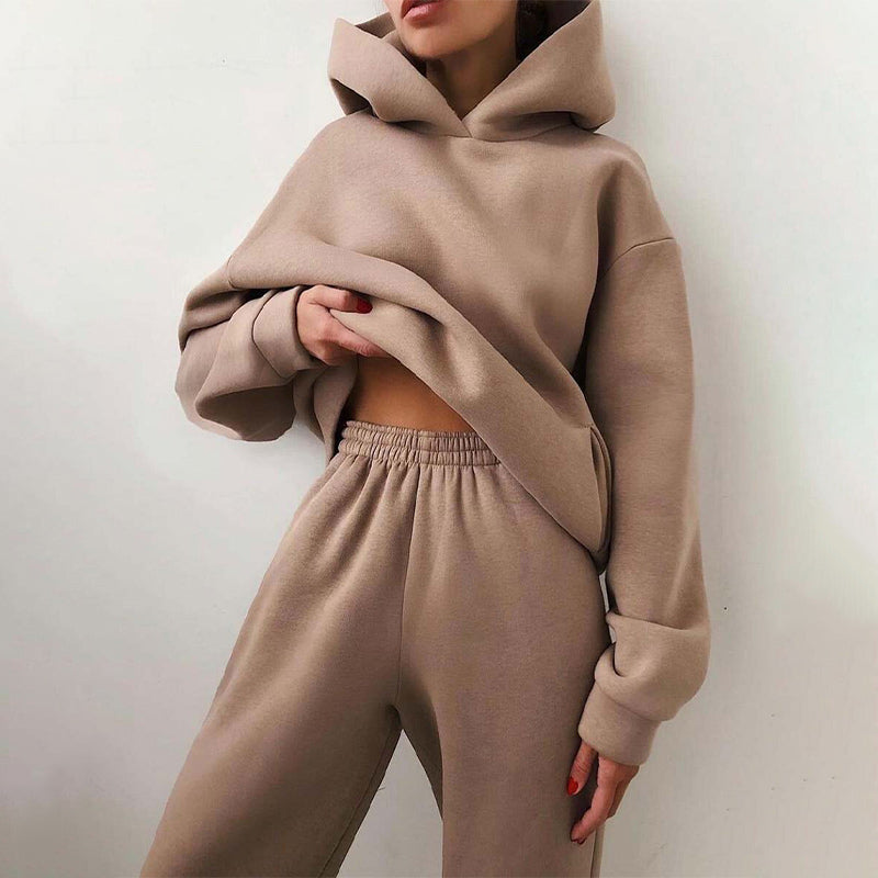 Comfortabel 2-delig Hoodie en Joggingbroek Set