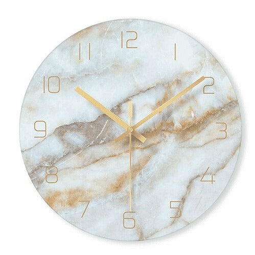 Luxe marmeren wandklok voor tijdloze elegantie