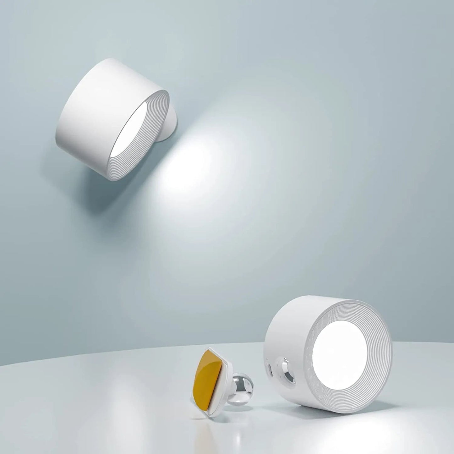 Draadloze Dimbare Wandlamp met 360° Rotatie
