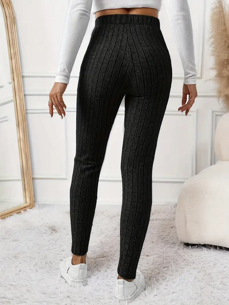 Elegante Ribgebreide Legging voor Dames – Comfortabel en Stijlvol