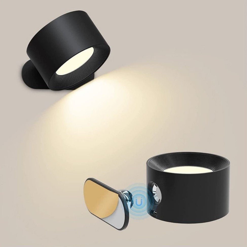 Draadloze Dimbare Wandlamp met 360° Rotatie