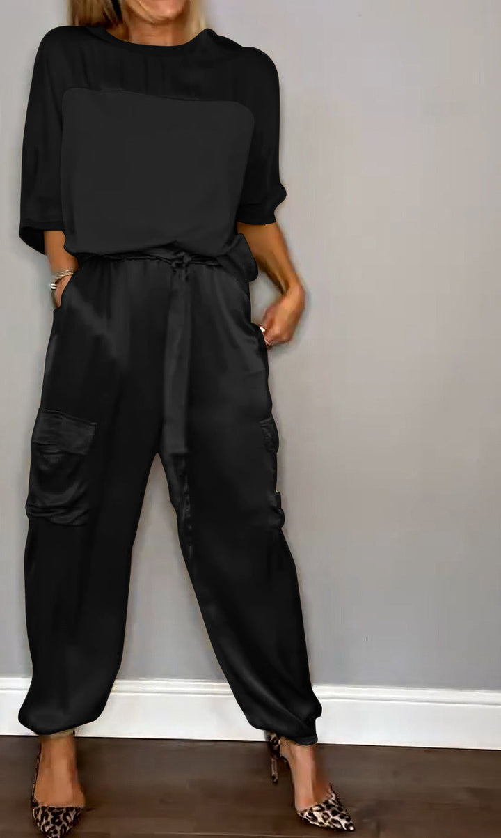 Trendy satijnen dames set voor elegante outfits