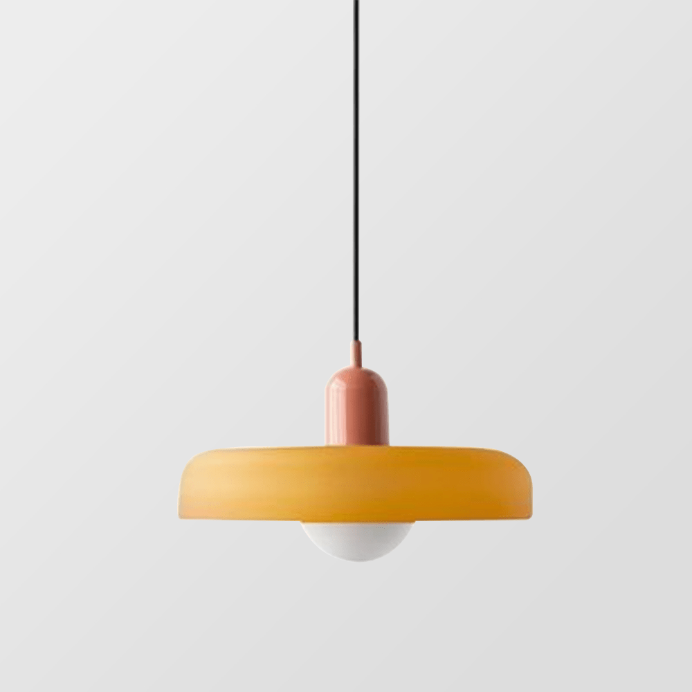 Kleurrijke hanglamp van glas-in-lood met modern design