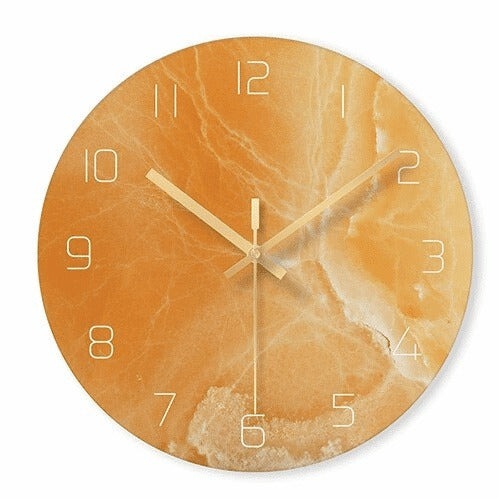 Luxe marmeren wandklok voor tijdloze elegantie
