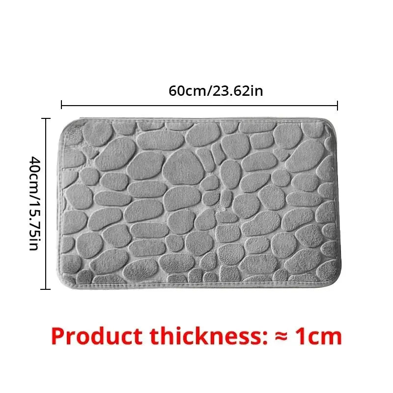 Fluwelen Antislip Vloermat met Cobblestone Design