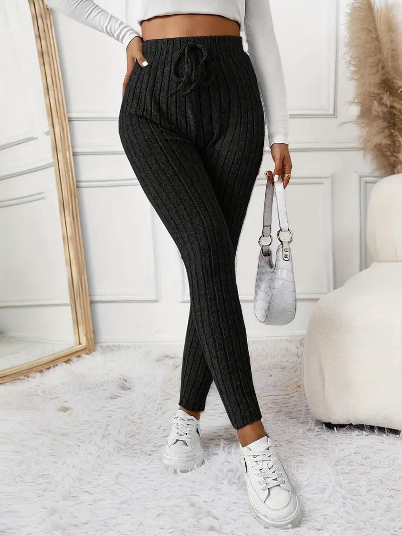 Elegante Ribgebreide Legging voor Dames – Comfortabel en Stijlvol