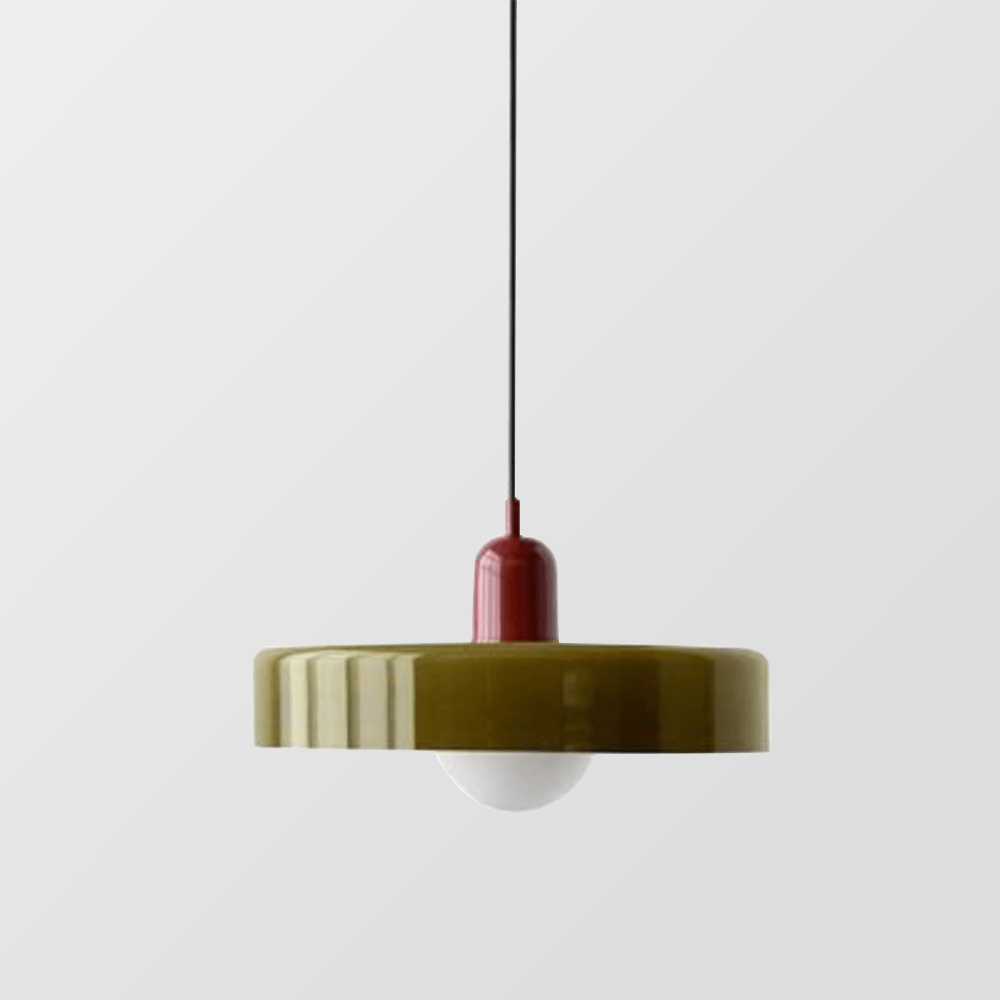 Kleurrijke hanglamp van glas-in-lood met modern design